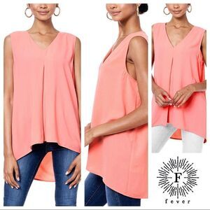 FEVER Ladies Versatile High-Low Sleeveless Tunic: Size - Small Only
